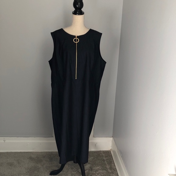 Calvin Klein Dresses & Skirts - Dark Denim Calvin Klein Sheath Dress Plus Size